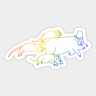 Don't Panic: Organize! (Rainbow Version 2) Sticker